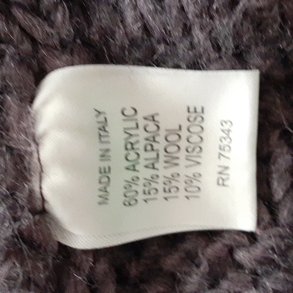 Anthropologie Elsamanda Women's Chunky Knit Purple Sweater Alpaca Wool Size M - Picture 10 of 10